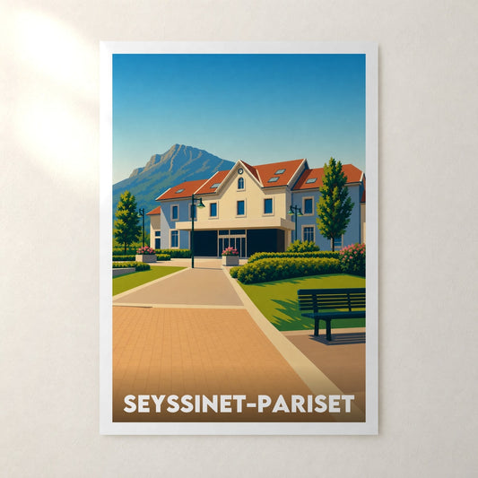 Affiche Seyssinet-Pariset – sans cadre, accrochée au mur