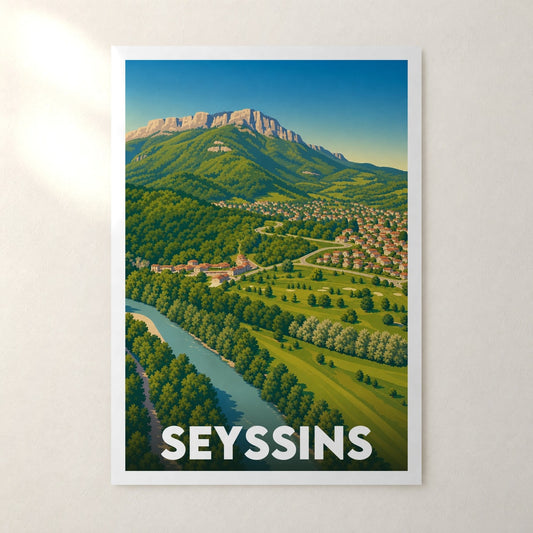 Affiche Seyssins – sans cadre, accrochée au mur