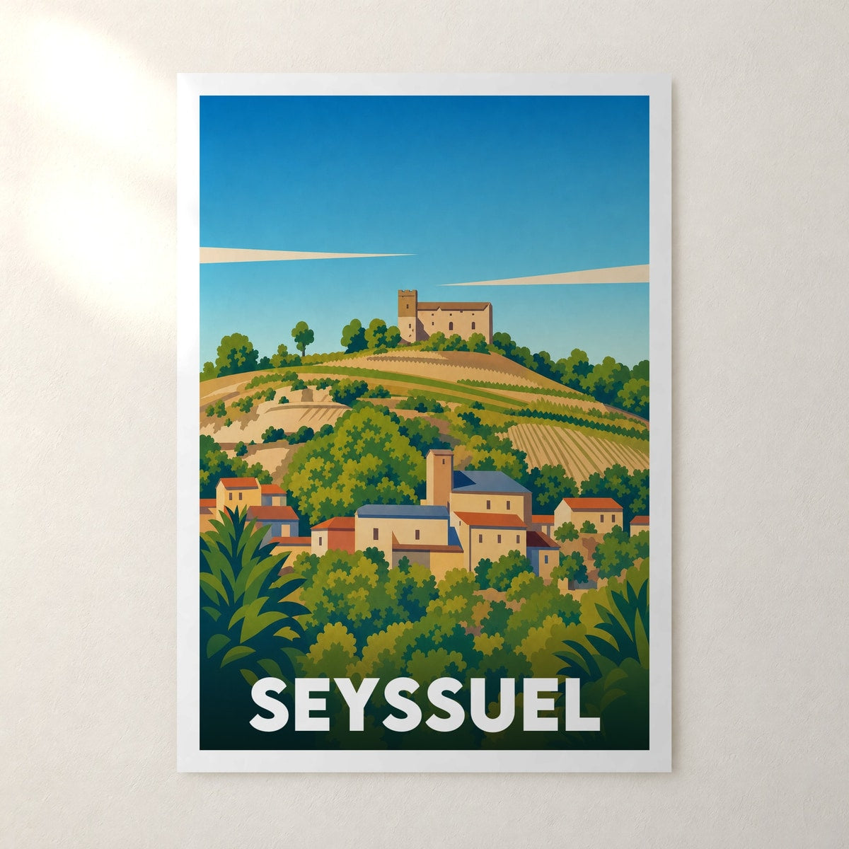Affiche Seyssuel – sans cadre, accrochée au mur