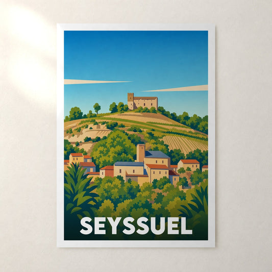 Affiche Seyssuel – sans cadre, accrochée au mur