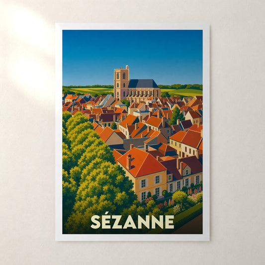 Affiche Sézanne – sans cadre, accrochée au mur