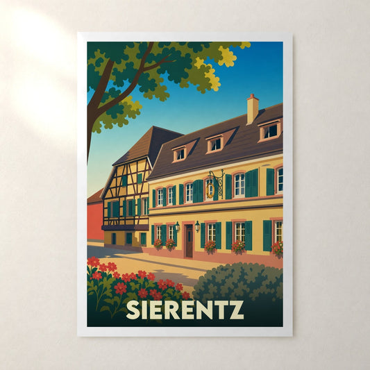 Affiche Sierentz – sans cadre, accrochée au mur