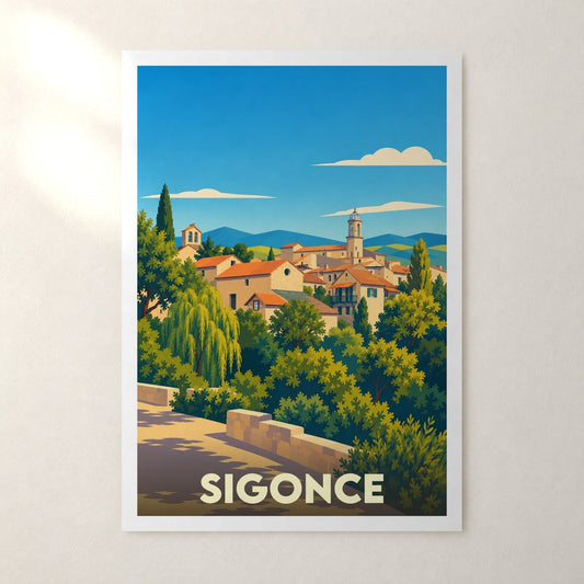 Affiche Sigonce – sans cadre, accrochée au mur