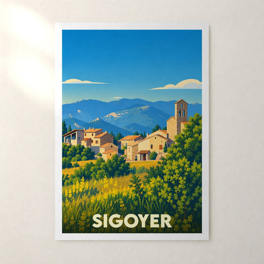 Affiche Sigoyer (Hautes-Alpes) – sans cadre, accrochée au mur