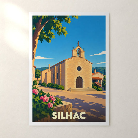 Affiche Silhac – sans cadre, accrochée au mur