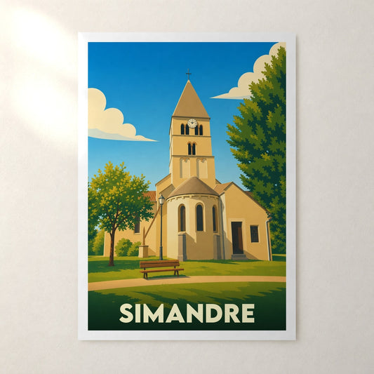 Affiche Simandre – sans cadre, accrochée au mur