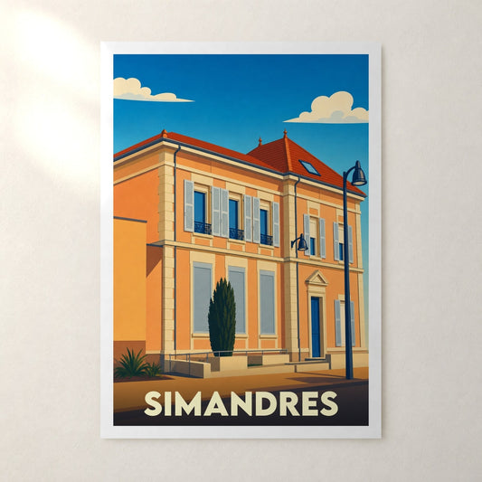 Affiche Simandres – sans cadre, accrochée au mur