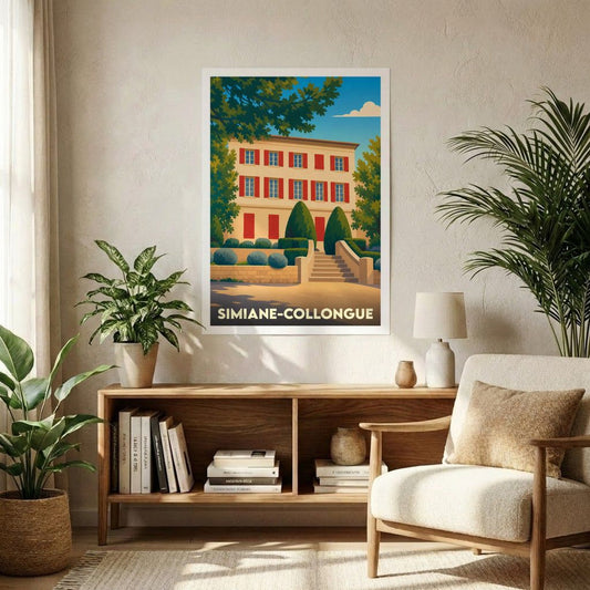 Affiche A1 (59,4 x 84,1 cm) Sans cadre souvenir de Simiane-Collongue