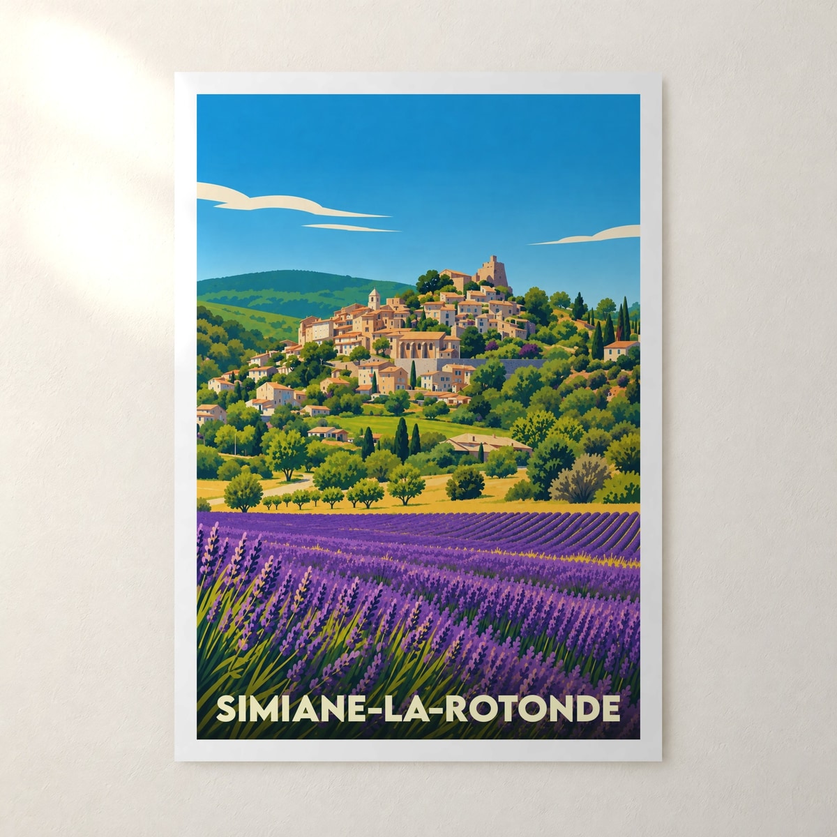 Affiche Simiane-la-Rotonde – sans cadre, accrochée au mur
