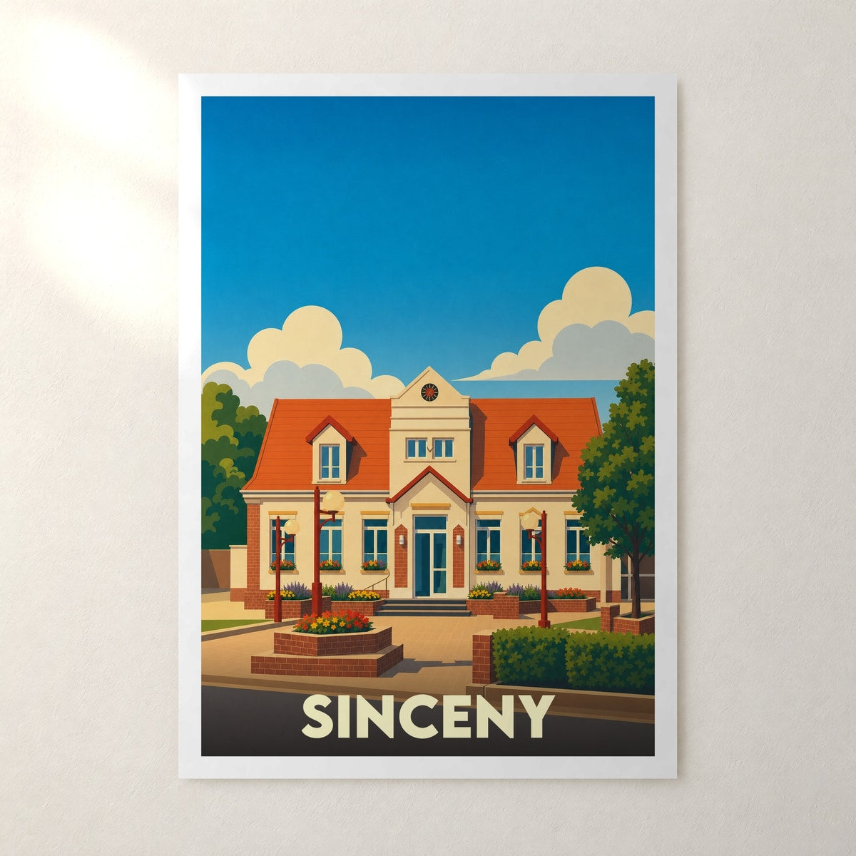 Affiche Sinceny – sans cadre, accrochée au mur