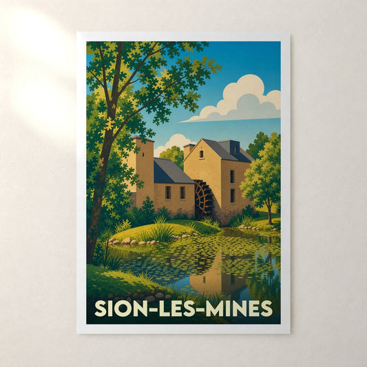 Affiche Sion-les-Mines – sans cadre, accrochée au mur