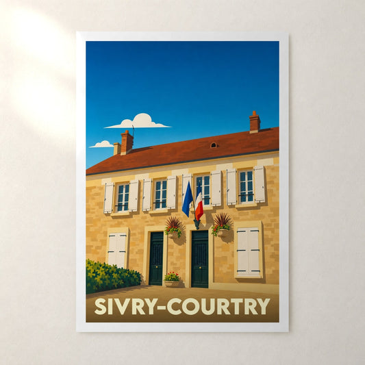 Affiche Sivry-Courtry – sans cadre, accrochée au mur
