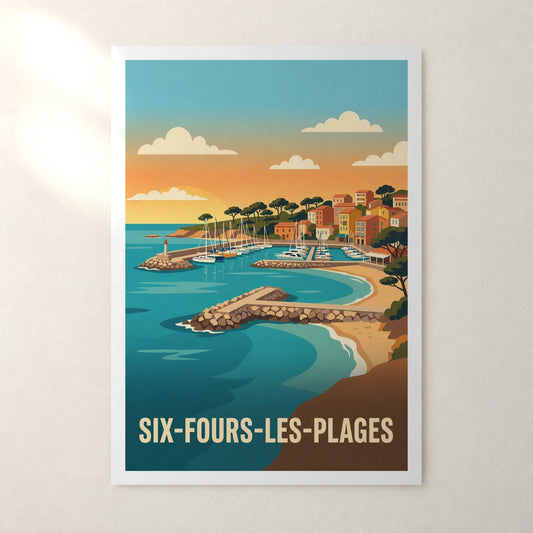 Affiche Six-Fours-les-Plages – sans cadre, accrochée au mur