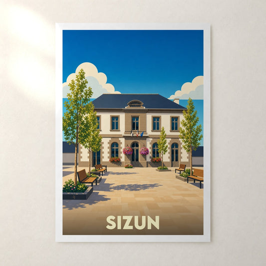 Affiche Sizun – sans cadre, accrochée au mur