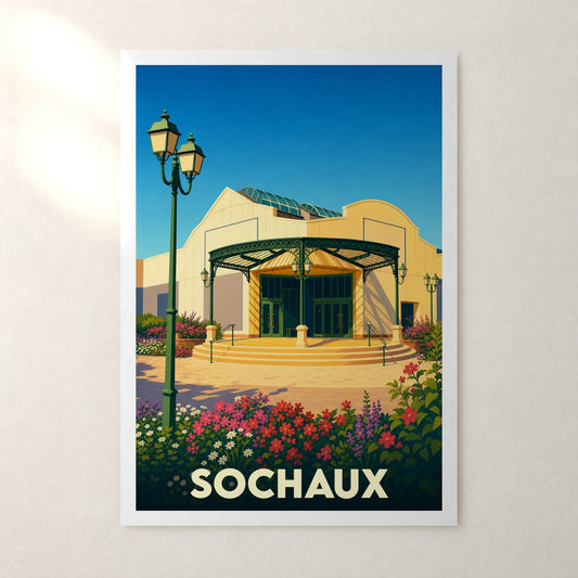 Affiche Sochaux – sans cadre, accrochée au mur