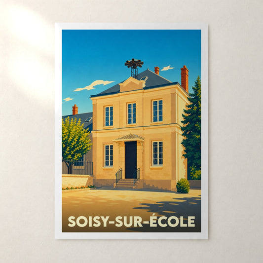 Affiche Soisy-sur-École – sans cadre, accrochée au mur