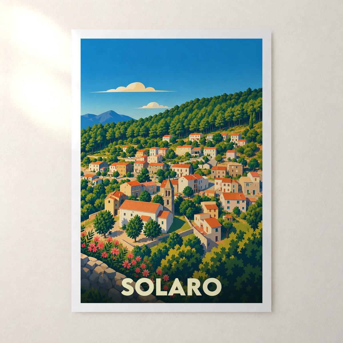 Affiche Solaro – sans cadre, accrochée au mur