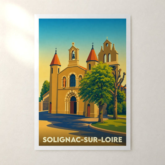 Affiche Solignac-sur-Loire – sans cadre, accrochée au mur