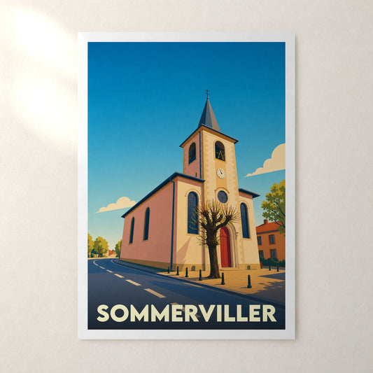 Affiche Sommerviller – sans cadre, accrochée au mur