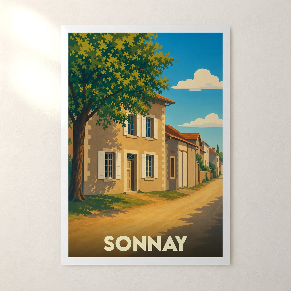 Affiche Sonnay – sans cadre, accrochée au mur