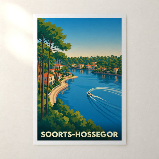 Affiche Soorts-Hossegor – sans cadre, accrochée au mur