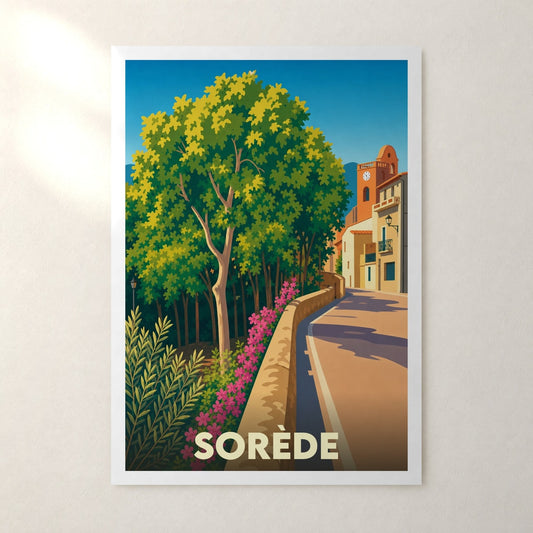 Affiche Sorède – sans cadre, accrochée au mur