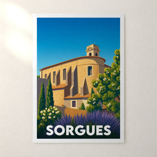 Affiche Sorgues – sans cadre, accrochée au mur