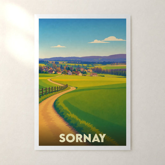 Affiche Sornay – sans cadre, accrochée au mur
