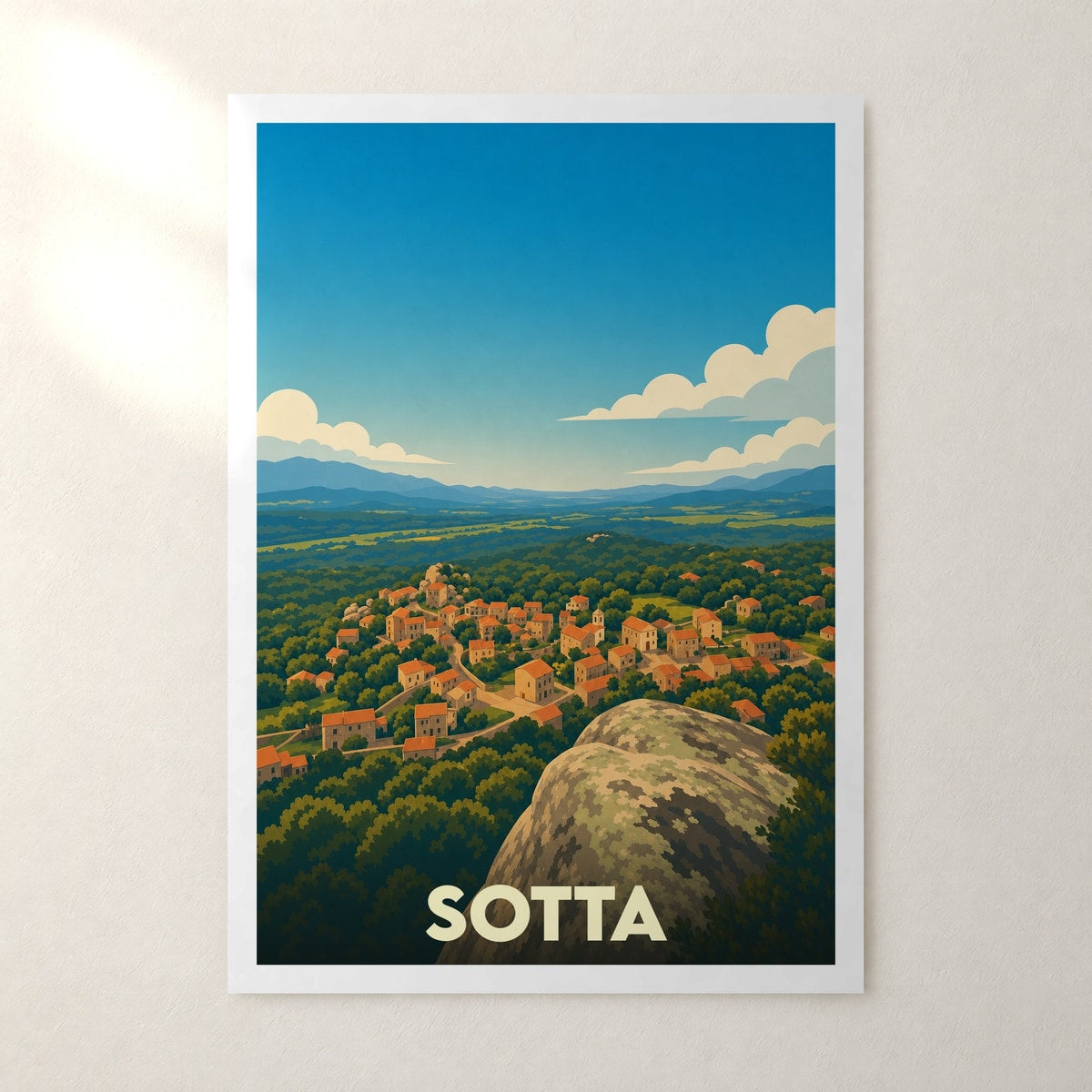 Affiche Sotta – sans cadre, accrochée au mur