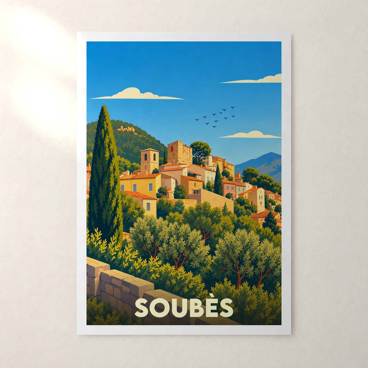 Affiche Soubès – sans cadre, accrochée au mur