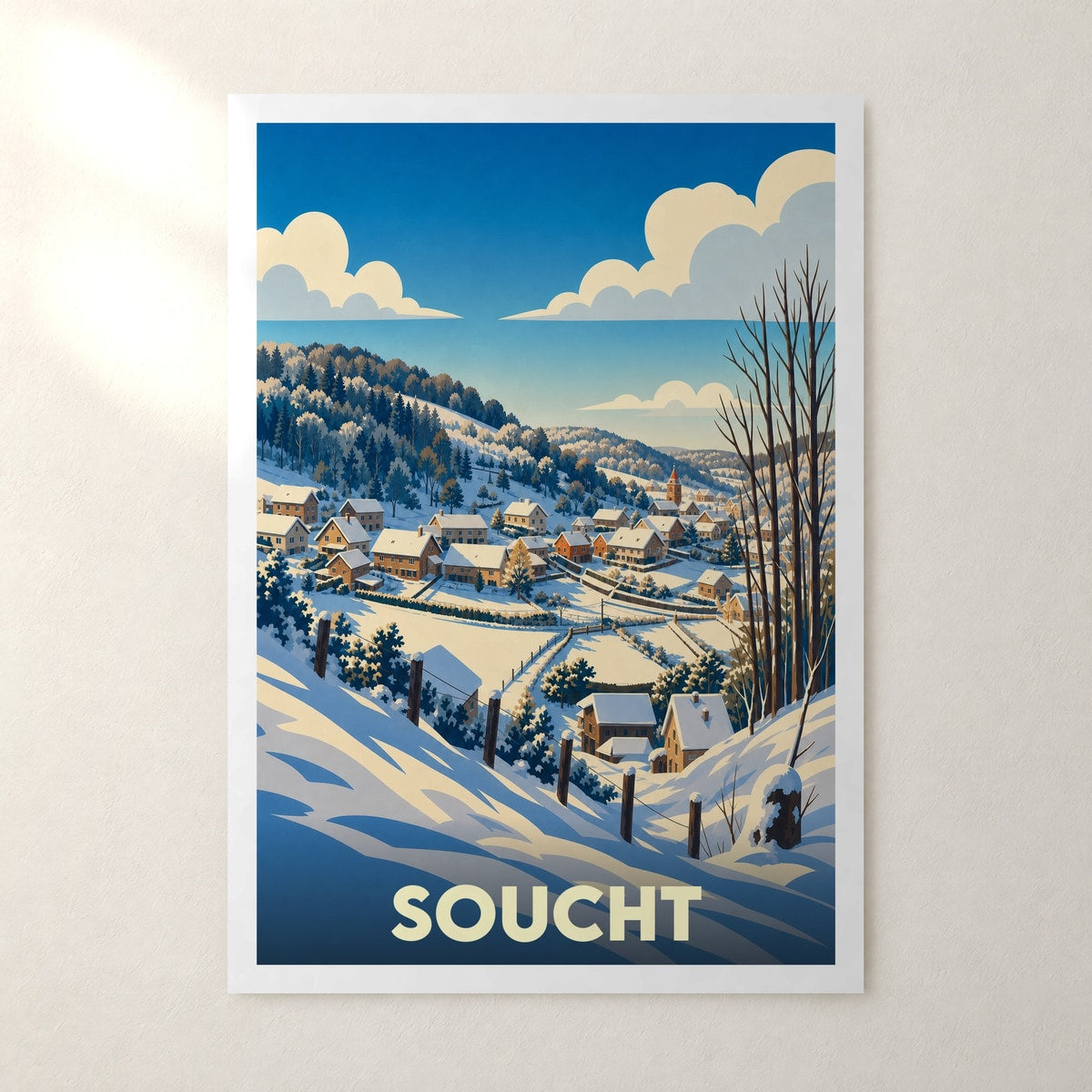 Affiche Soucht – sans cadre, accrochée au mur
