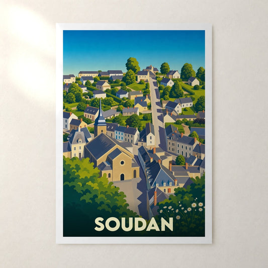 Affiche Soudan – sans cadre, accrochée au mur