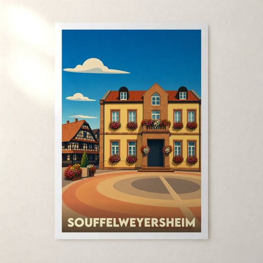 Affiche Souffelweyersheim – sans cadre, accrochée au mur