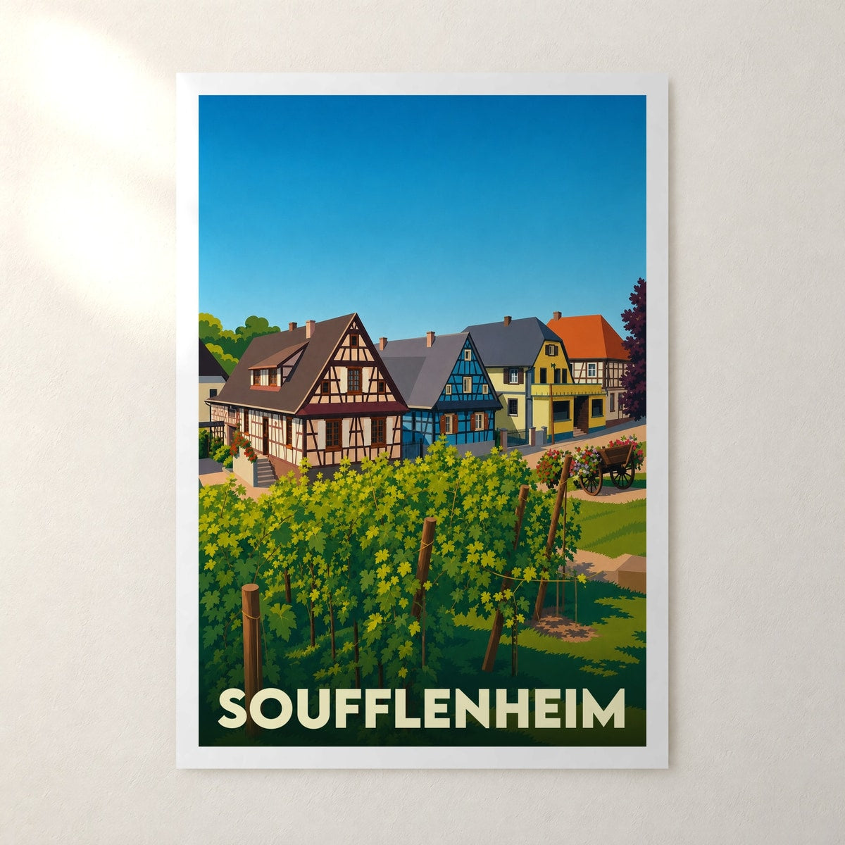 Affiche Soufflenheim – sans cadre, accrochée au mur