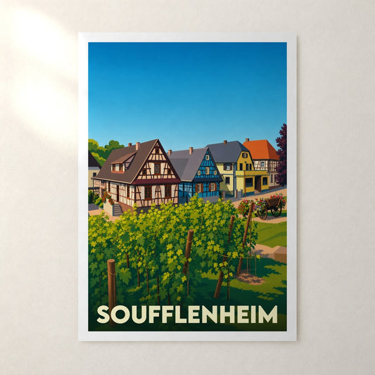 Affiche Soufflenheim – sans cadre, accrochée au mur
