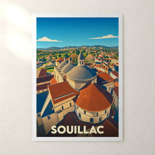 Affiche Souillac – sans cadre, accrochée au mur