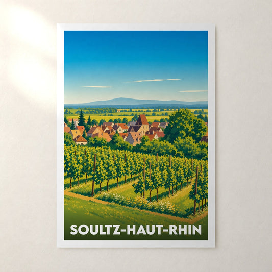 Affiche Soultz-Haut-Rhin – sans cadre, accrochée au mur
