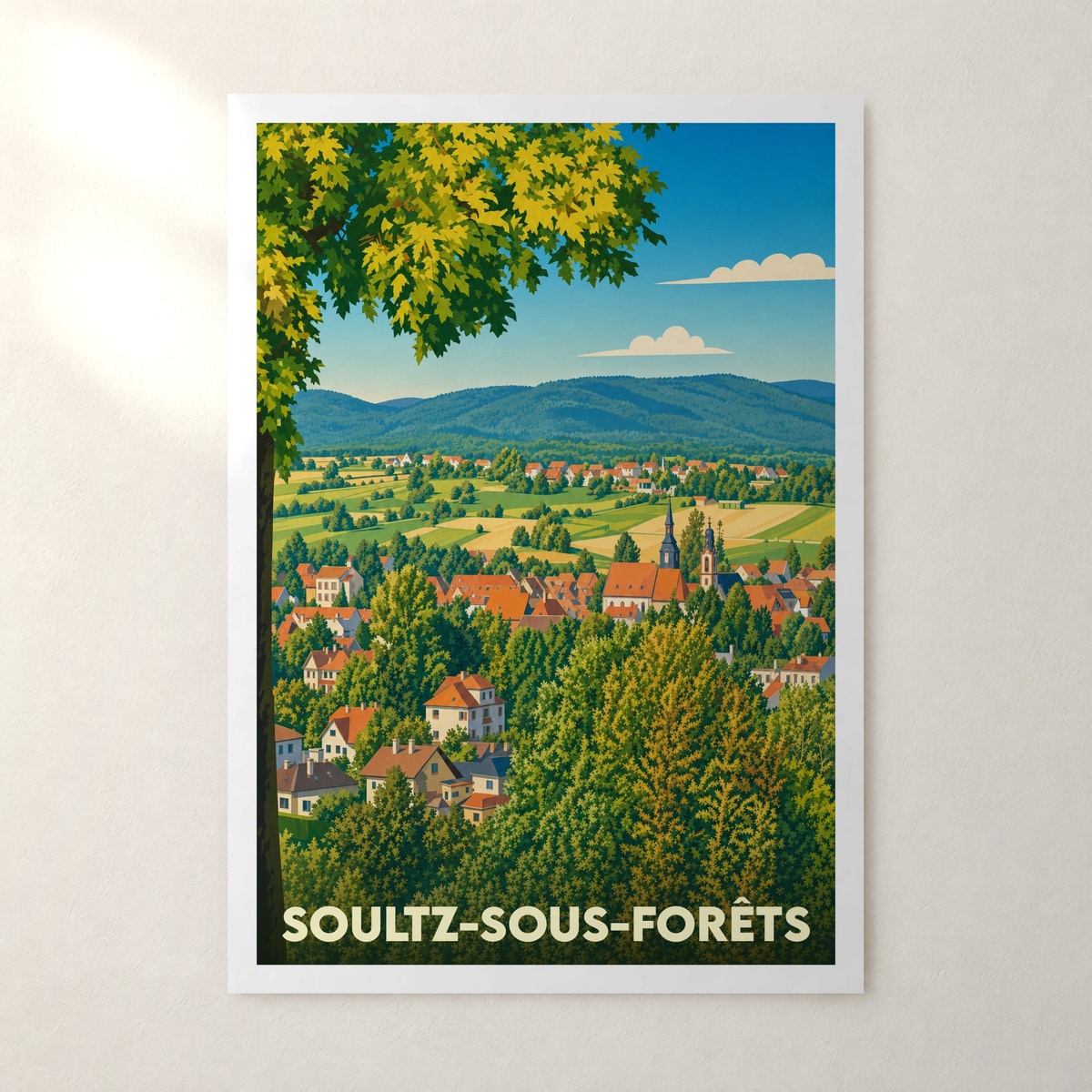 Affiche Soultz-sous-Forêts – sans cadre, accrochée au mur