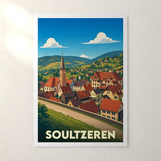 Affiche Soultzeren – sans cadre, accrochée au mur