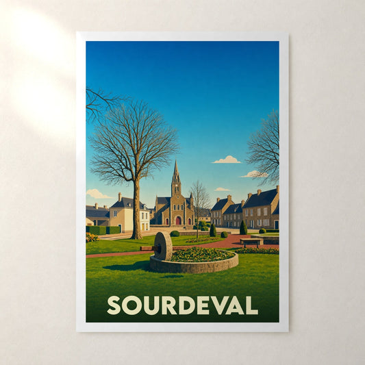 Affiche Sourdeval – sans cadre, accrochée au mur