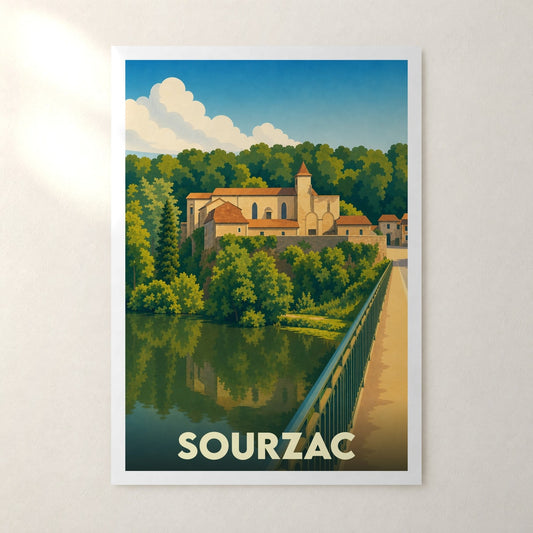 Affiche Sourzac – sans cadre, accrochée au mur
