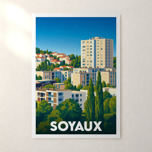 Affiche Soyaux – sans cadre, accrochée au mur