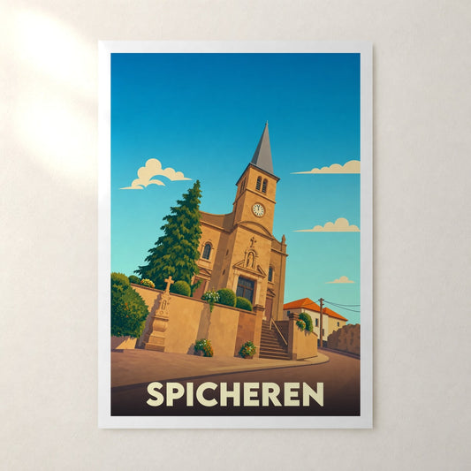 Affiche Spicheren – sans cadre, accrochée au mur