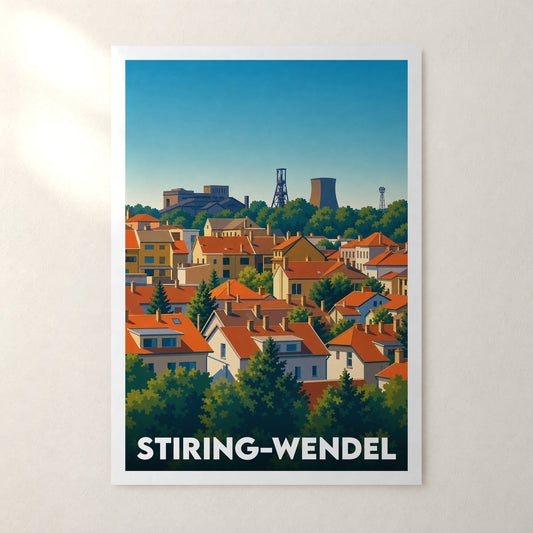 Affiche Stiring-Wendel – sans cadre, accrochée au mur
