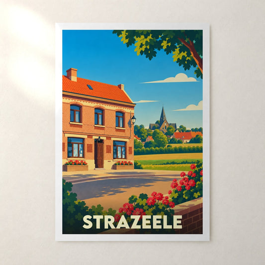 Affiche Strazeele – sans cadre, accrochée au mur