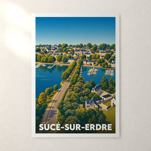 Affiche Sucé-sur-Erdre – sans cadre, accrochée au mur