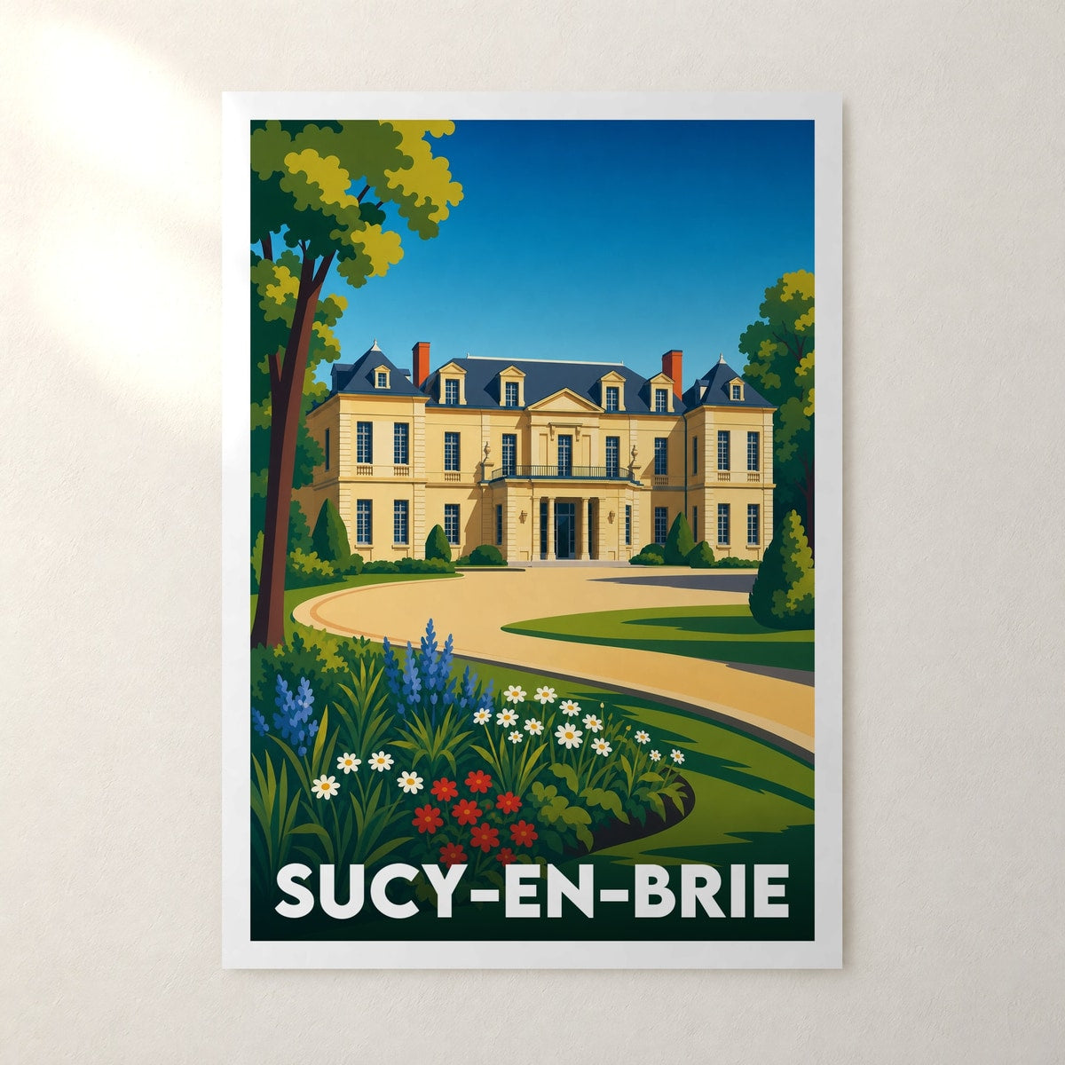 Affiche Sucy-en-Brie – sans cadre, accrochée au mur