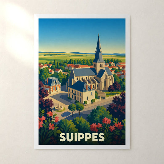 Affiche Suippes – sans cadre, accrochée au mur