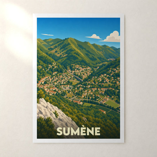 Affiche Sumène – sans cadre, accrochée au mur