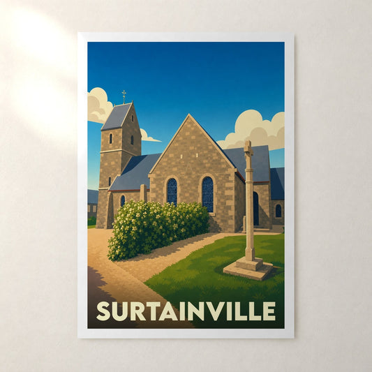 Affiche Surtainville – sans cadre, accrochée au mur